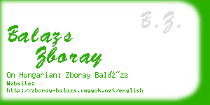 balazs zboray business card